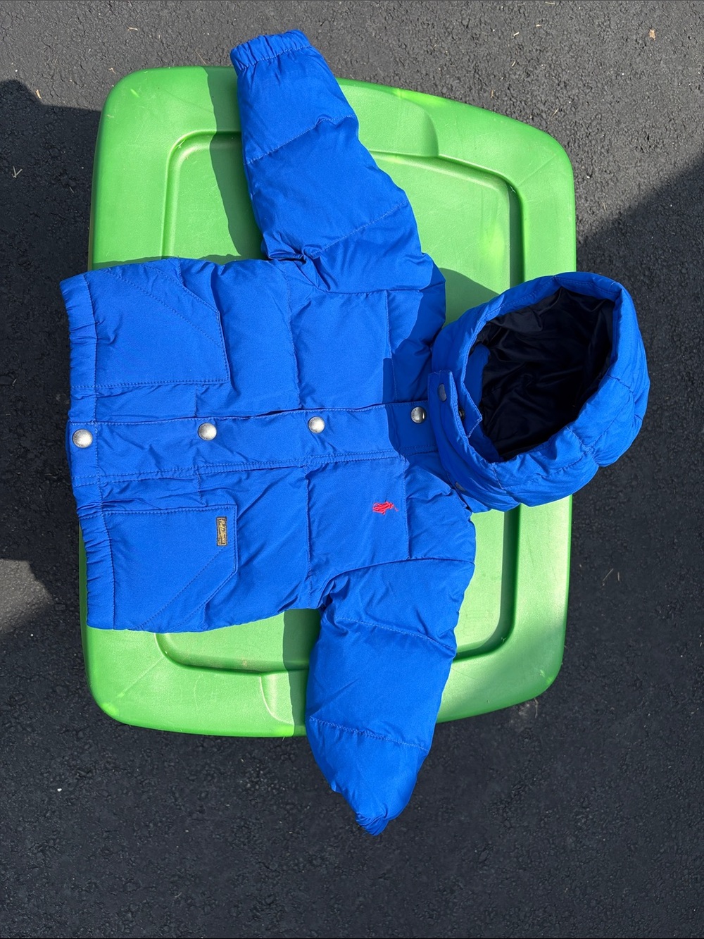 Ralph Lauren Bright Royal Blue Puffer Jacket with Hood